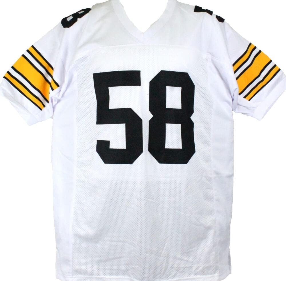 Jack Lambert Signed White Custom Jersey with HOF Inscription