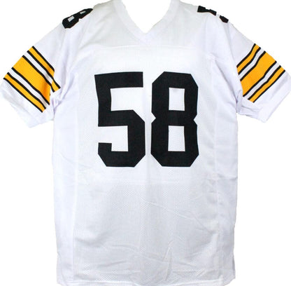 Jack Lambert Signed White Custom Jersey with HOF Inscription
