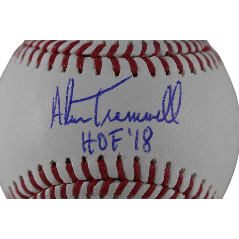 Alan Trammell Autographed Detroit Tigers Baseball with 4 Stats