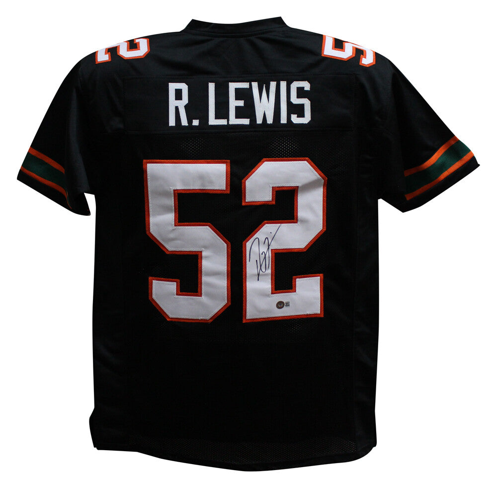 Ray Lewis Autographed Miami Hurricanes Style Custom College Jersey