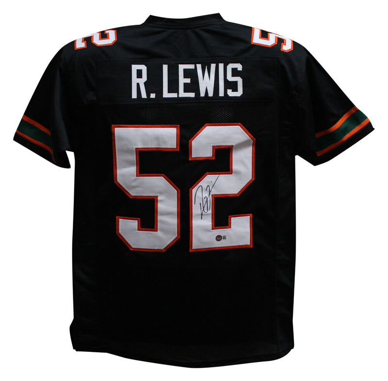 Ray Lewis Autographed Miami Hurricanes Style Custom College Jersey