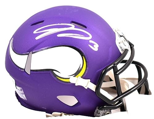 Jordan Addison Signed Minnesota Vikings Speed Mini Helmet