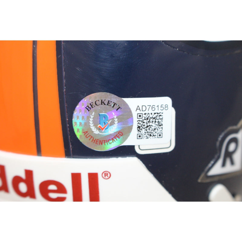 Mark Schlereth Signed Denver Broncos VSR4 Authentic Mini Helmet