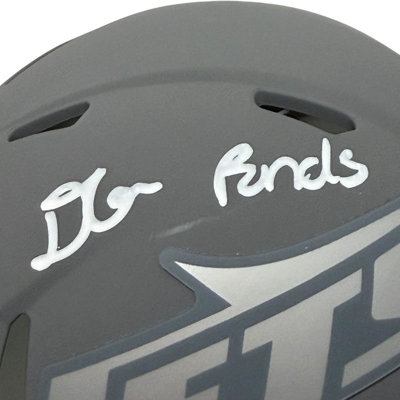 D'Angelo Ponds Signed New York Jets Slate Mini Helmet