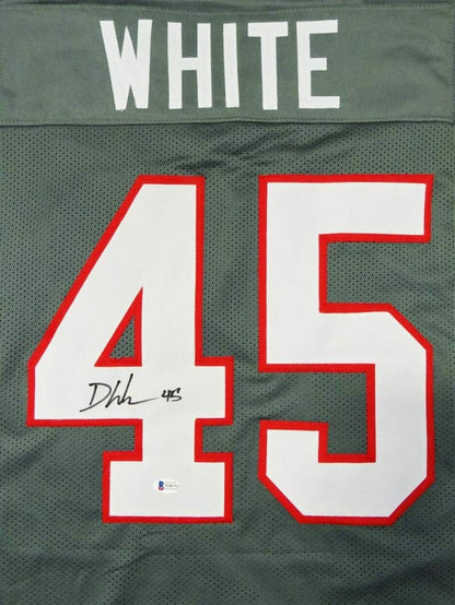 Devin White Autographed Grey Custom Jersey