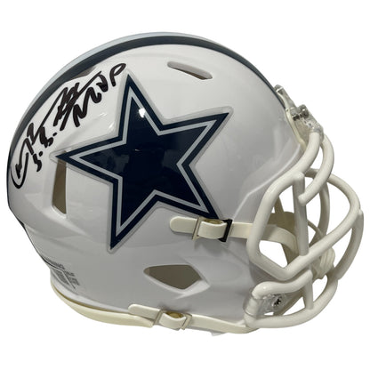 Larry Brown Dallas Cowboys Signed Alternate Mini Helmet (SB XXX MVP)