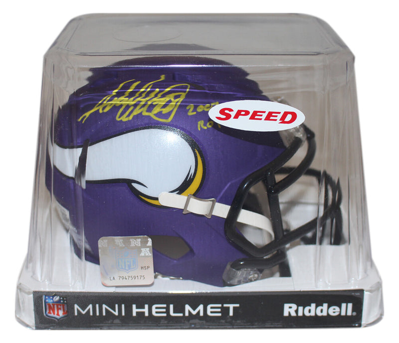 Adrian Peterson Signed Minnesota Vikings Speed Mini Helmet (2007 ROY)