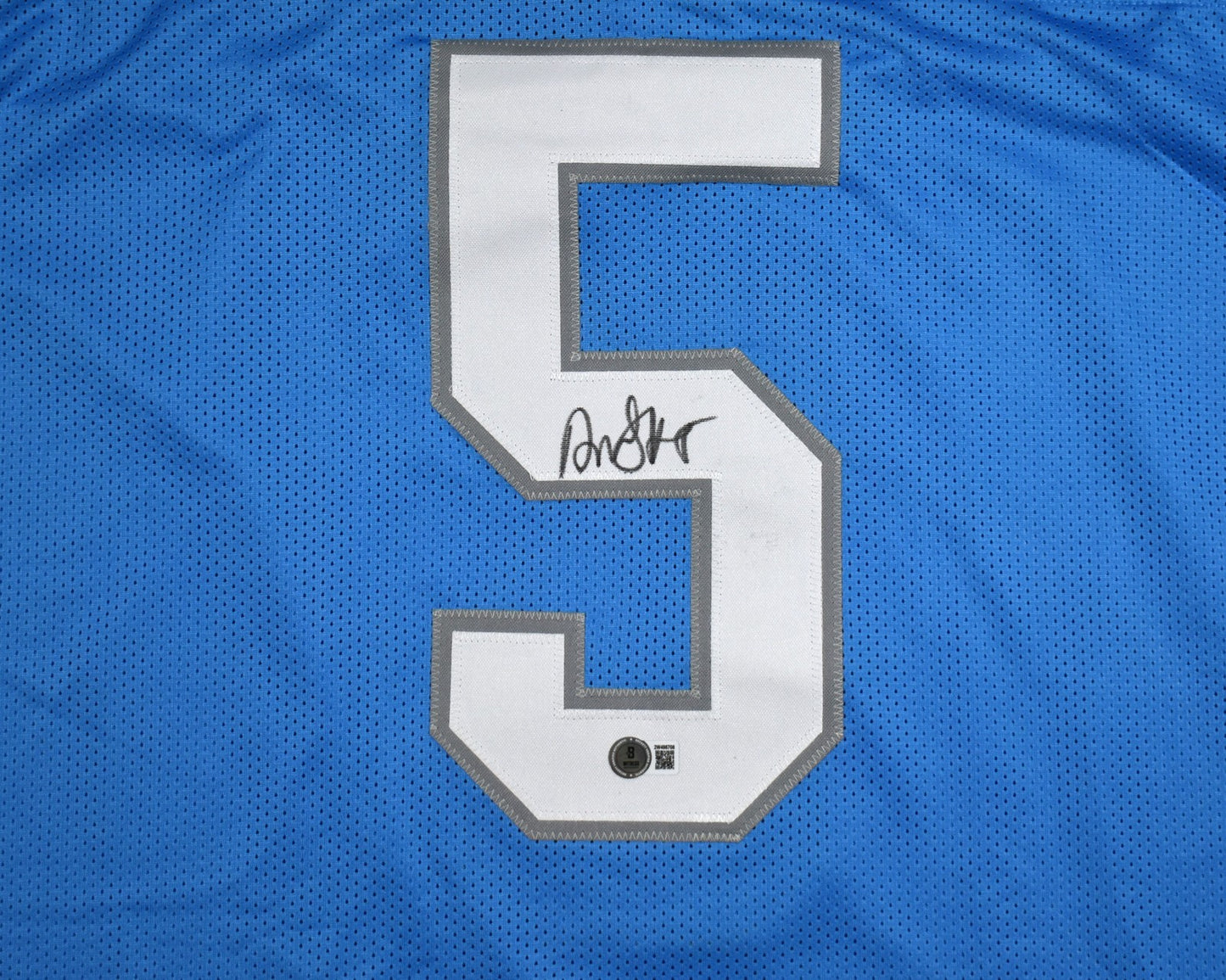 David Montgomery Autographed Detroit Lions Blue Custom Jersey