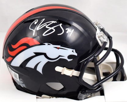 Champ Bailey Autographed Denver Broncos Speed Mini Helmet