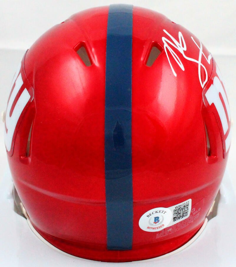 Michael Strahan Signed New York Giants Flash Speed Mini Helmet