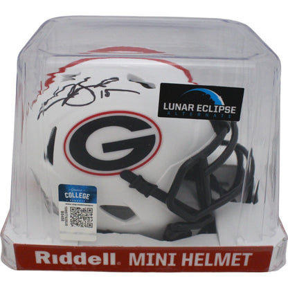 Carson Beck Georgia Bulldogs Autographed Lunar Speed Mini Helmet