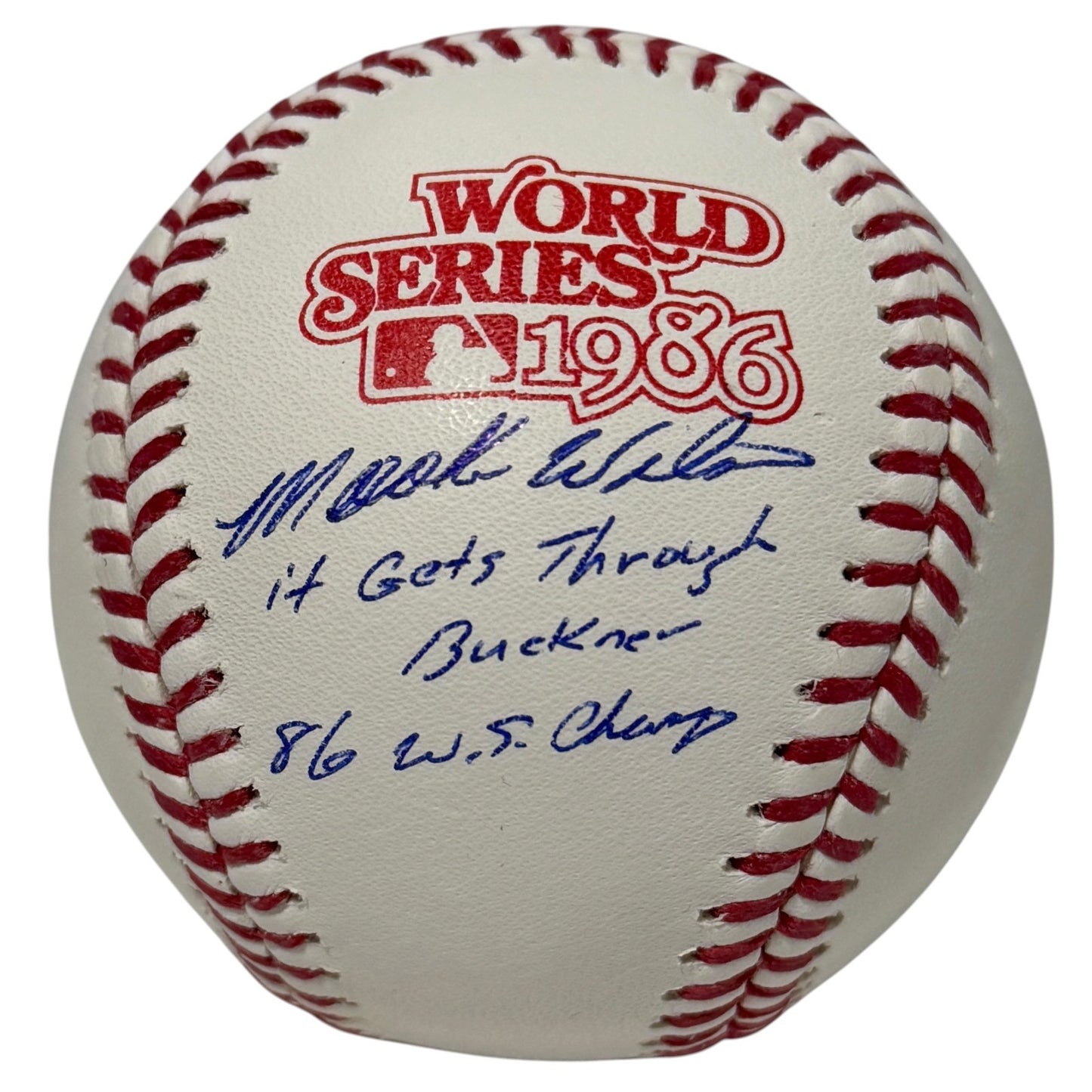 Mookie Wilson Signed 1986 World Series New York Mets Baseball (2 Inscriptions)