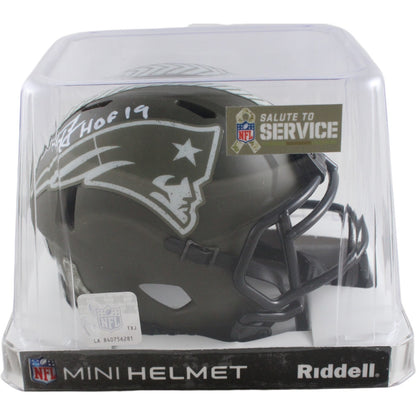 Ty Law New England Patriots Signed 2022 Salute to Service Mini Helmet (HOF)