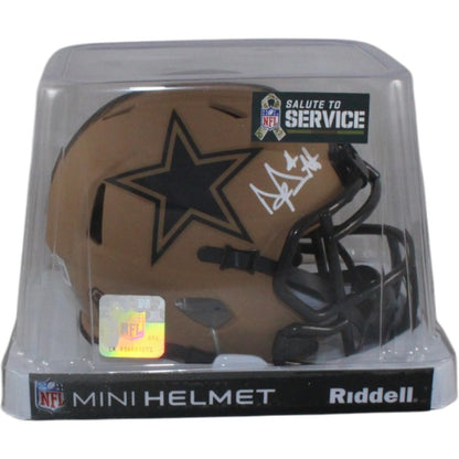 Dak Prescott Signed Dallas Cowboys 2023 Salute to Service Mini Helmet (BAS)