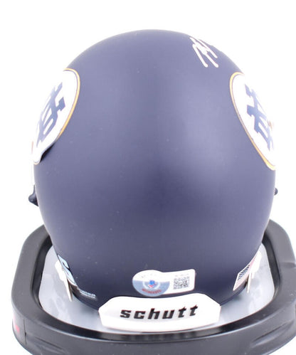 Kyle Hamilton Signed Notre Dame Fighting Irish Mini Helmet - Blue Alternate