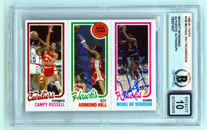 Micheal Ray Richardson Signed 1980-81 Topps Rookie Card BGS 10 Auto