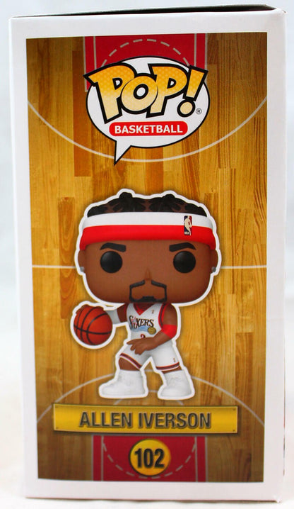 Allen Iverson Signed Funko Pop Figurine #102 White Jersey