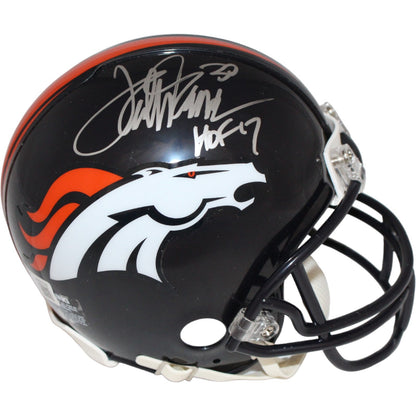 Terrell Davis Signed Denver Broncos Mini Helmet HOF Inscription Beckett