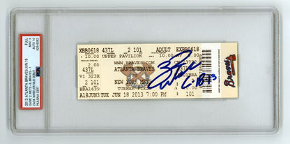 Zack Wheeler Signed MLB Debut Ticket (6/18/13) PSA 9 Mint 10 Auto