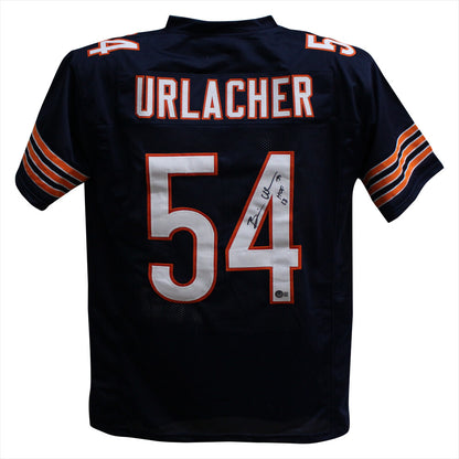 Brian Urlacher Autographed Chicago Bears Navy Blue Pro Style Jersey HOF