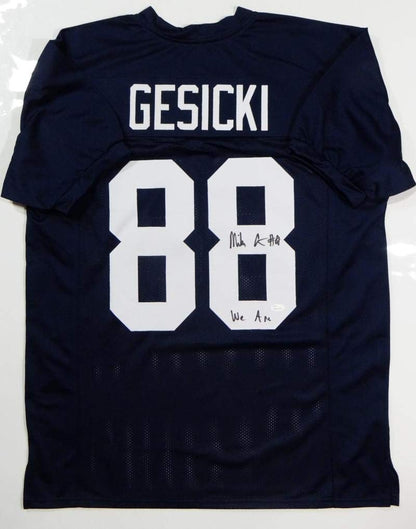 Mike Gesicki Signed Navy Custom Jersey "We Are" Inscription JSA