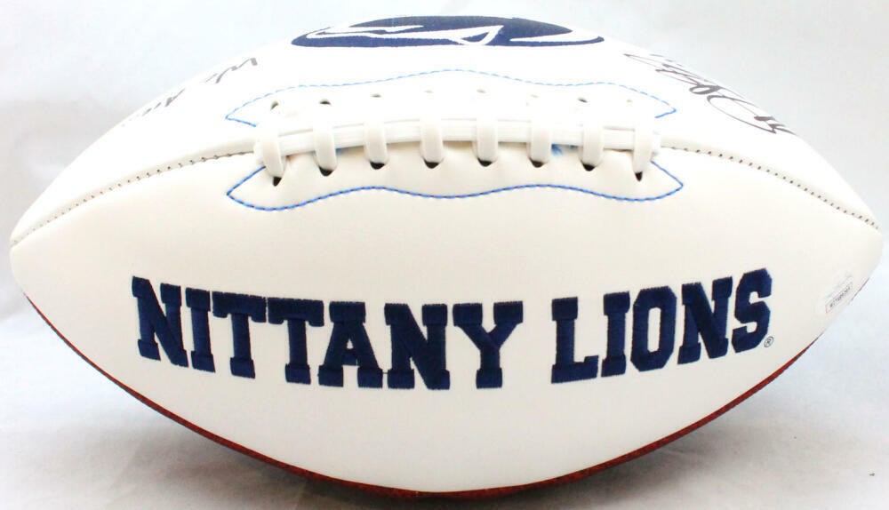 Miles Sanders Signed Penn State Nittany Lions Logo Football with Inscription