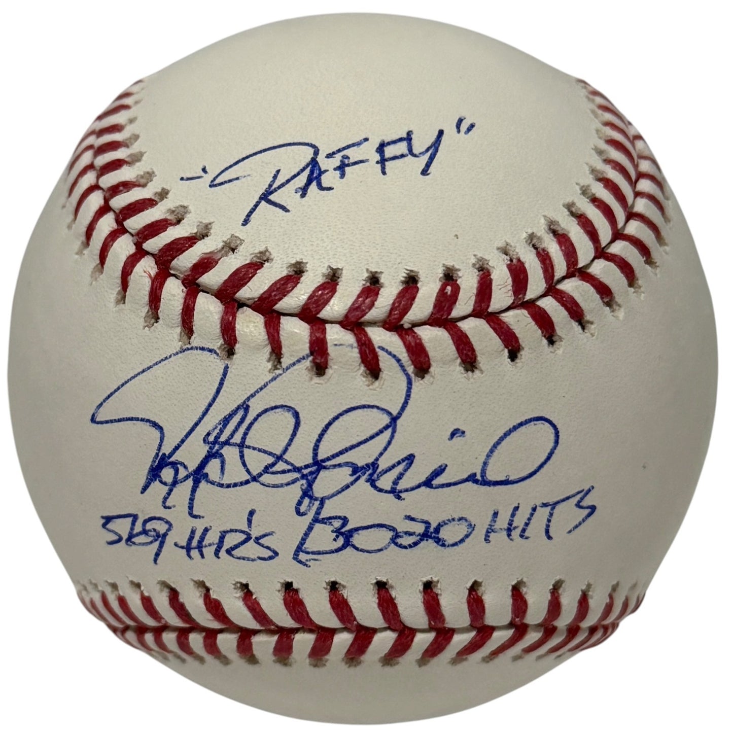 Rafael Palmeiro Signed Texas Rangers ROMLB Baseball w/ 3 Inscriptions JSA