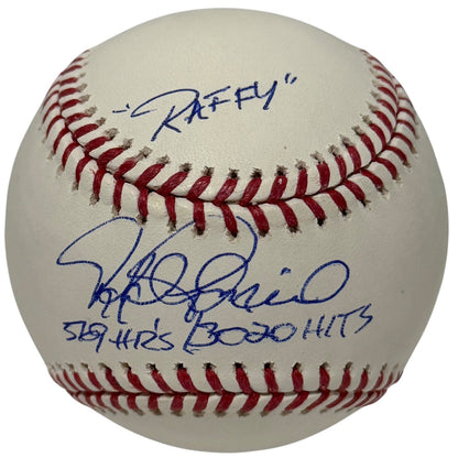 Rafael Palmeiro Signed Texas Rangers ROMLB Baseball w/ 3 Inscriptions JSA