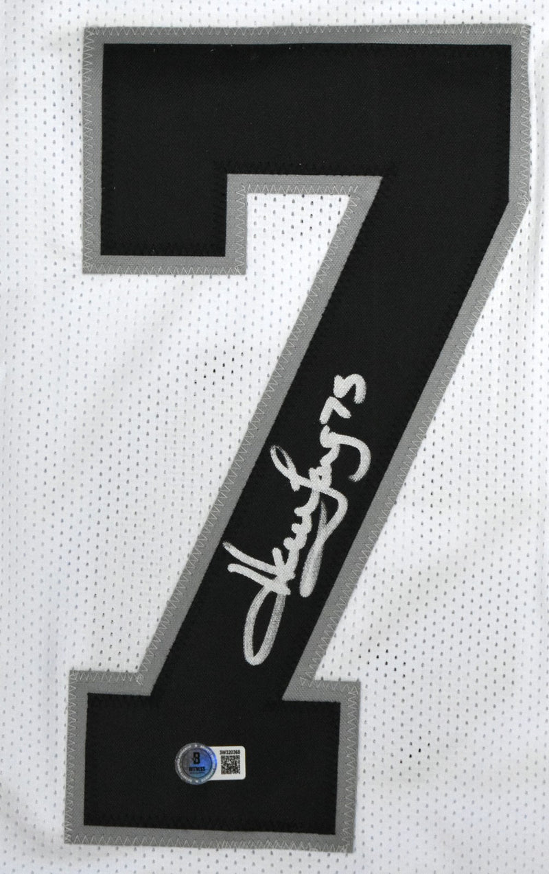 Howie Long Autographed Las Vegas Raiders Custom White Jersey