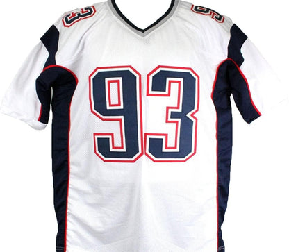 Richard Seymour Autographed White Custom Football Jersey