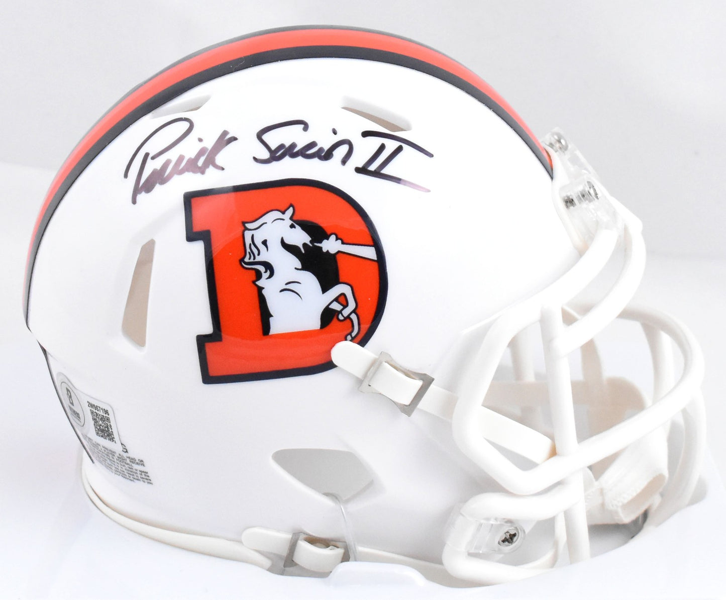 Patrick Surtain II Autographed Denver Broncos 2023 Alternate Mini Helmet