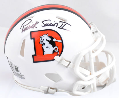 Patrick Surtain II Autographed Denver Broncos 2023 Alternate Mini Helmet