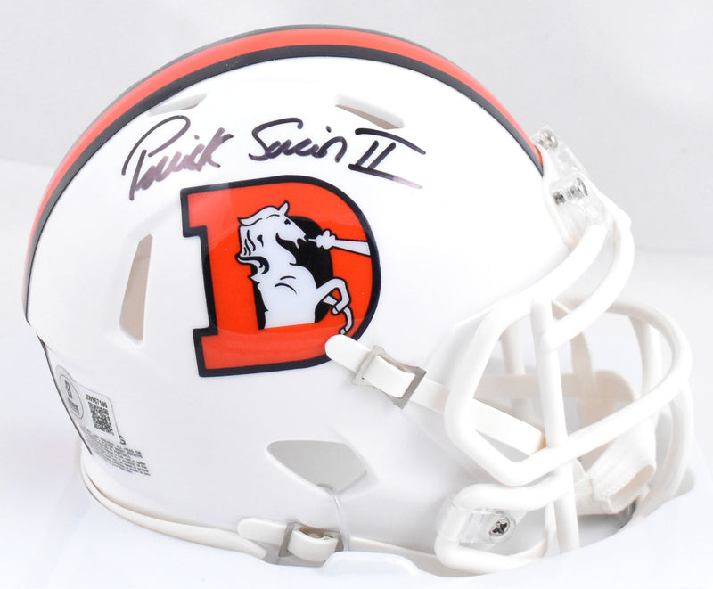 Patrick Surtain II Autographed Denver Broncos 2023 Alternate Mini Helmet