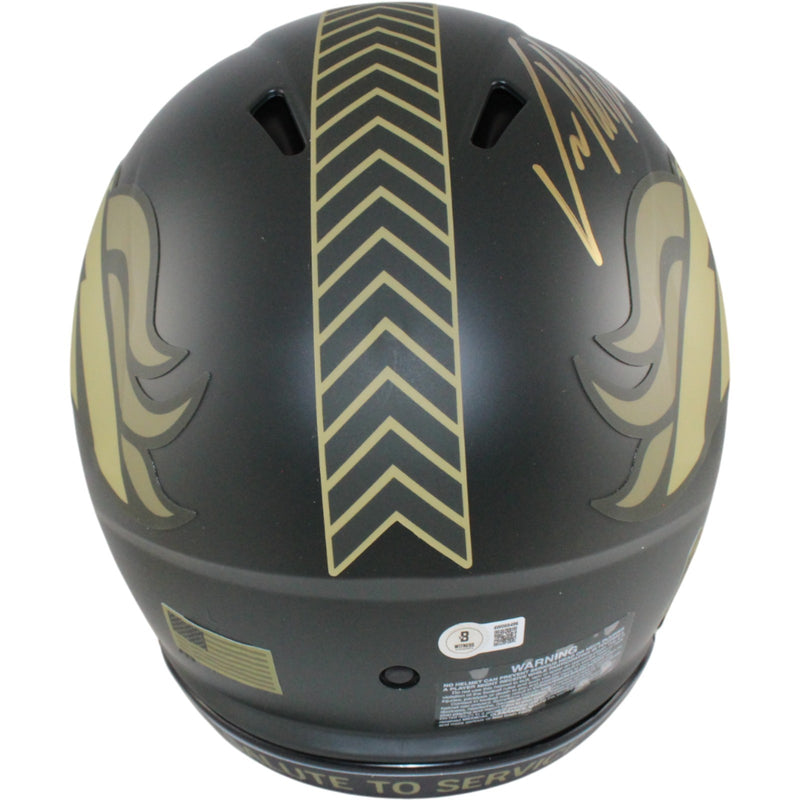 Von Miller Signed Denver Broncos 2025 Salute to Service Authentic Helmet