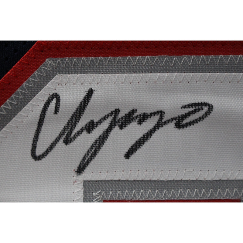 Christian Gonzalez Autographed Pro Style Blue Jersey (BAS COA)
