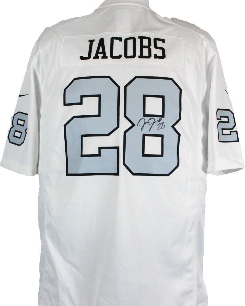 Josh Jacobs Autographed Las Vegas Raiders White Nike Game Jersey