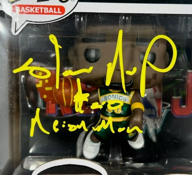 Gary Payton & Shawn Kemp Signed NBA JAM Funko Pop (Beckett COA)