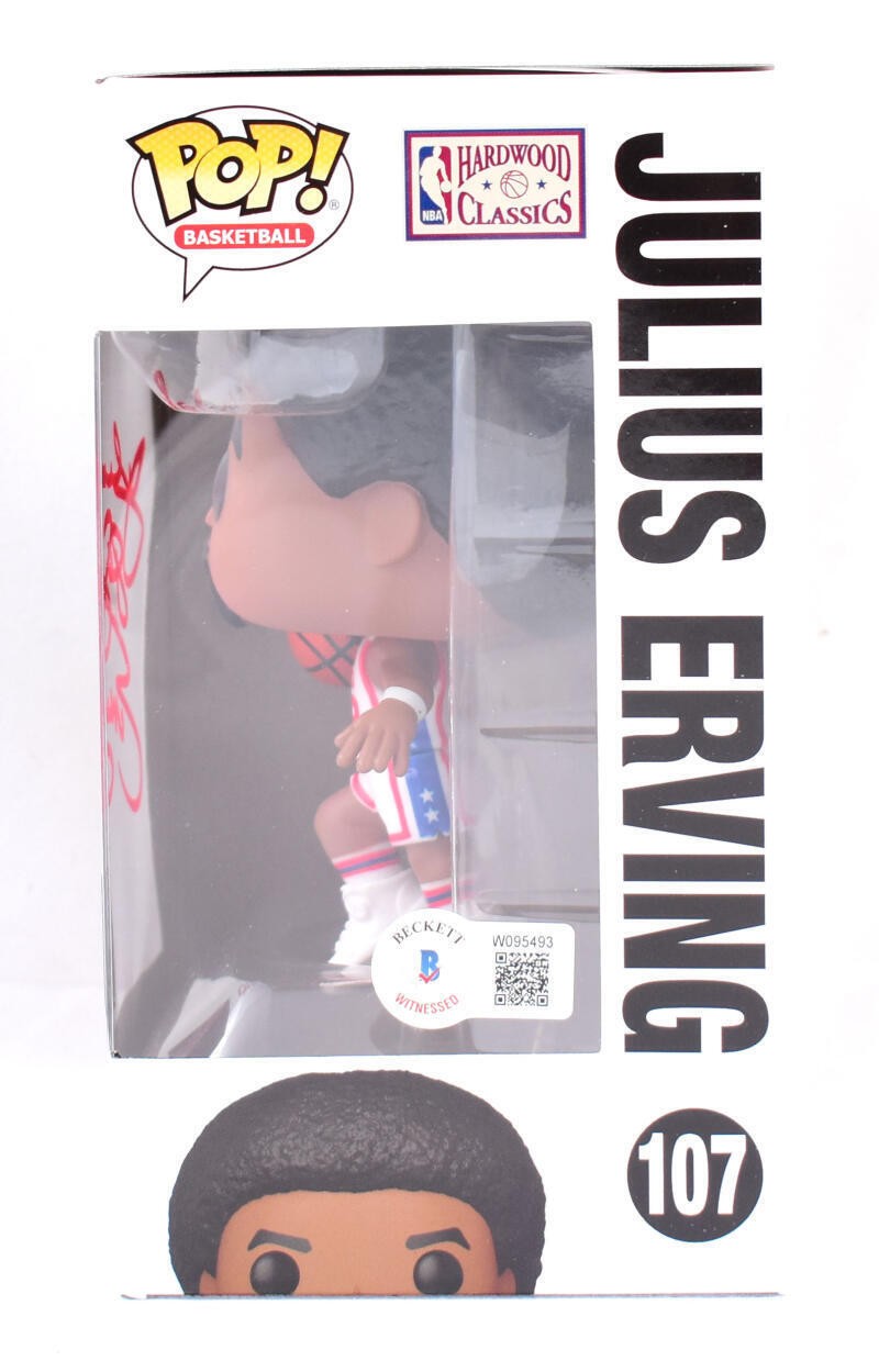 Julius Erving Signed New York Nets Funko Pop Figurine #107