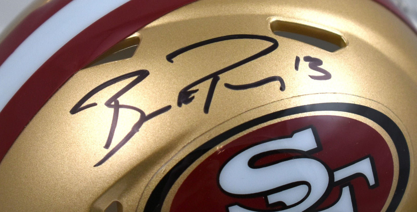 Brock Purdy Signed San Francisco 49ers Black Mini Helmet