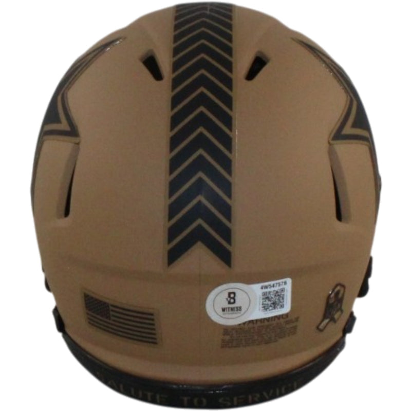 Dak Prescott Signed Dallas Cowboys 2023 Salute to Service Mini Helmet