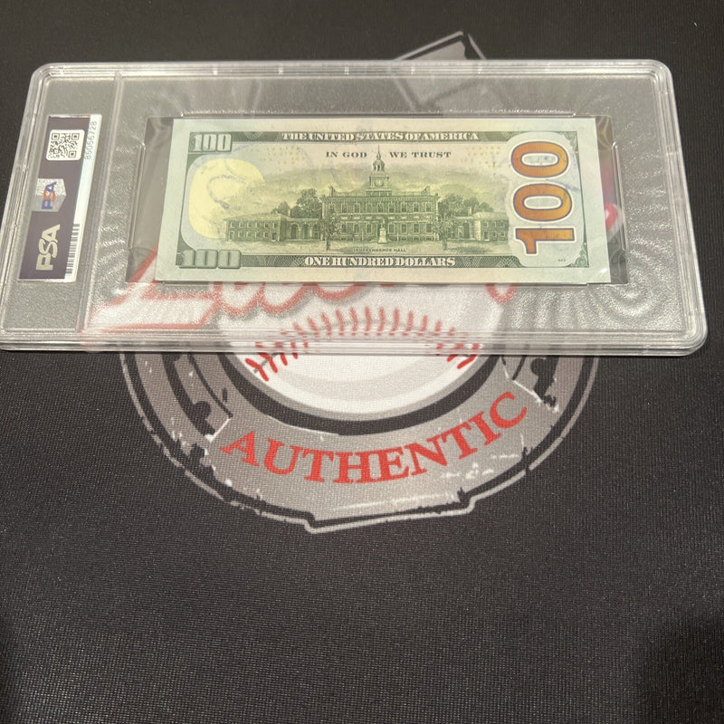 Floyd Mayweather Jr. Signed $100 Bill with Inscriptions (PSA)