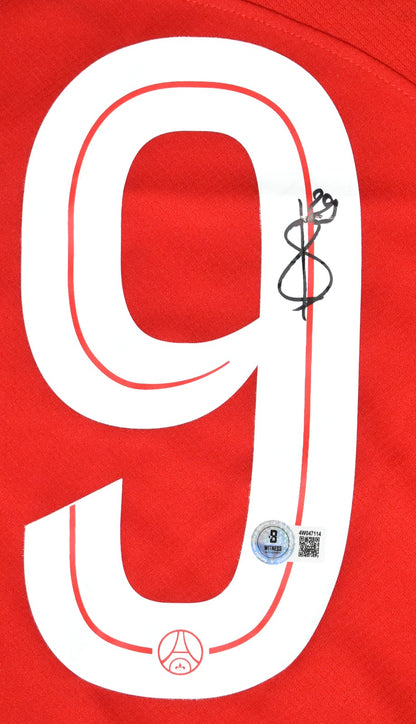 Bradley Barcola Signed Paris Saint-Germain Red Third Jersey