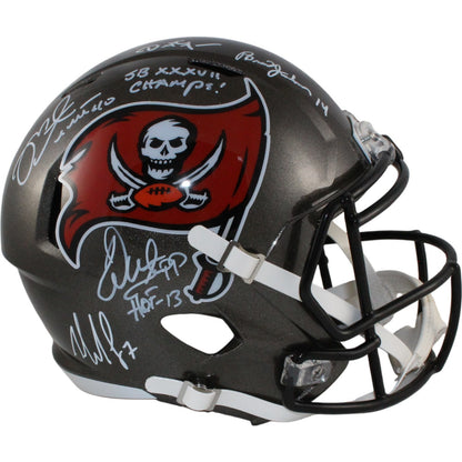 Mike Alstott & Warren Sapp Multi-Signed Buccaneers Full Size Helmet