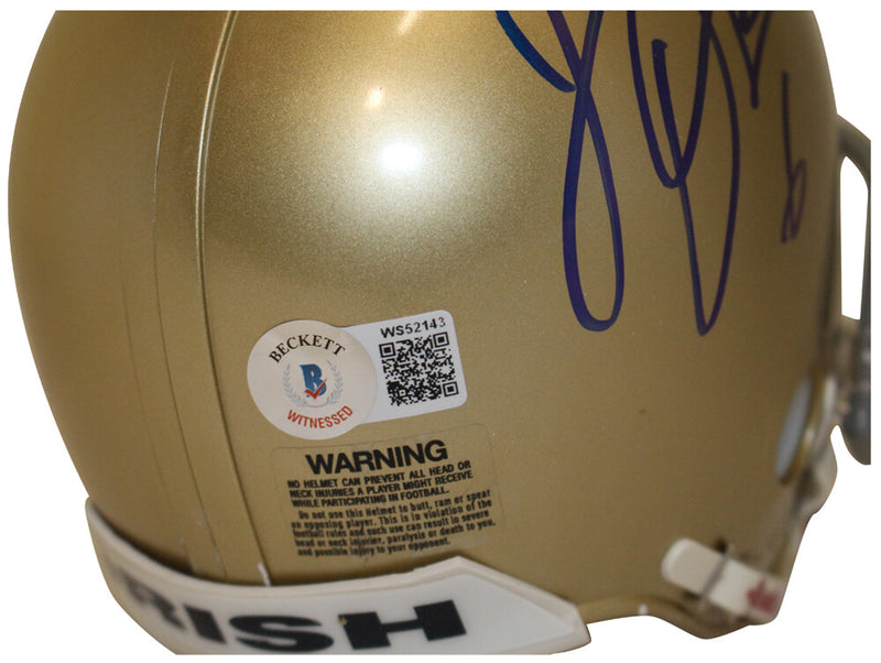 Jeremiah Owusu-Koramoah Autographed Notre Dame VSR4 Mini Helmet BAS