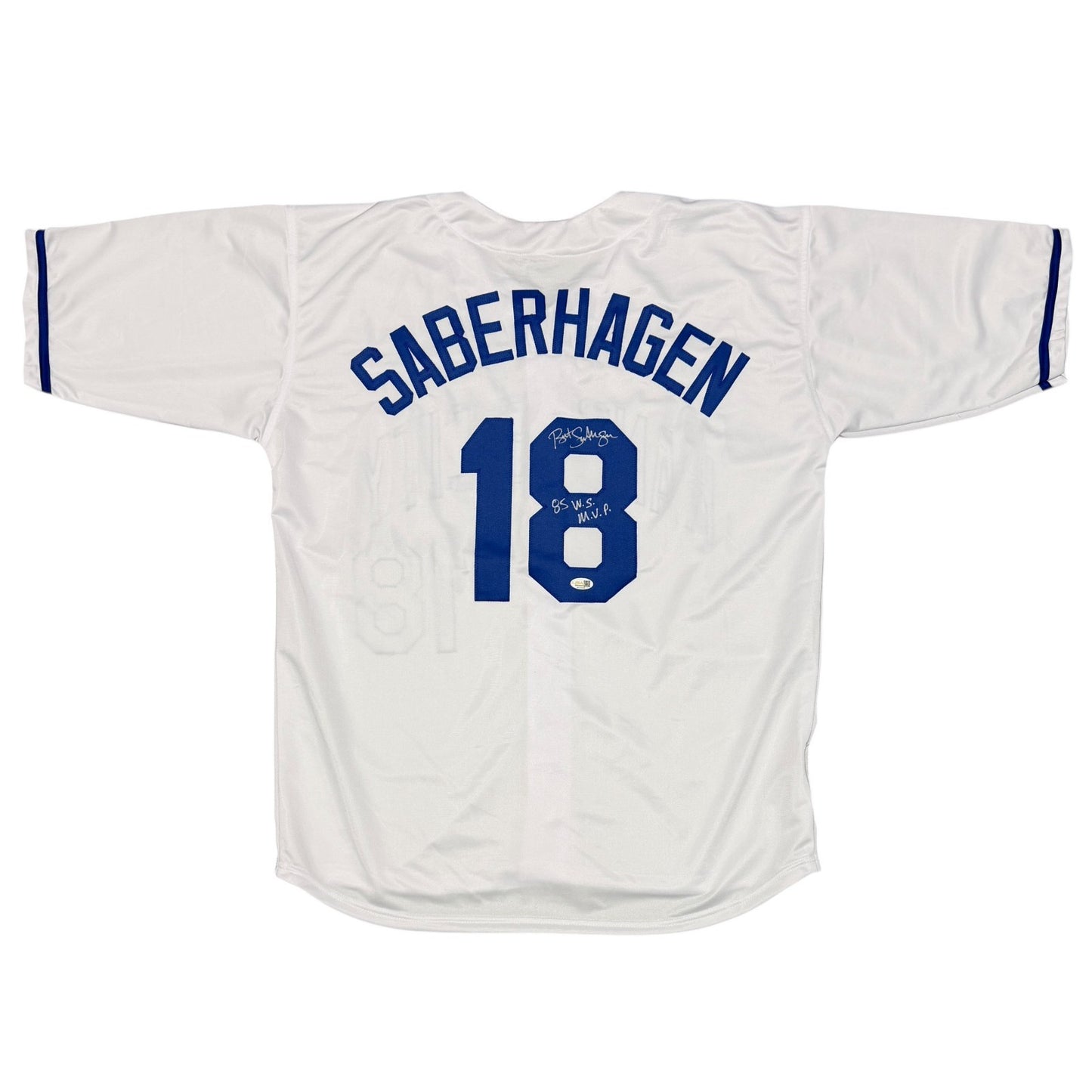 Bret Saberhagen Signed Kansas City Royals Custom Jersey 85 WS MVP JSA COA