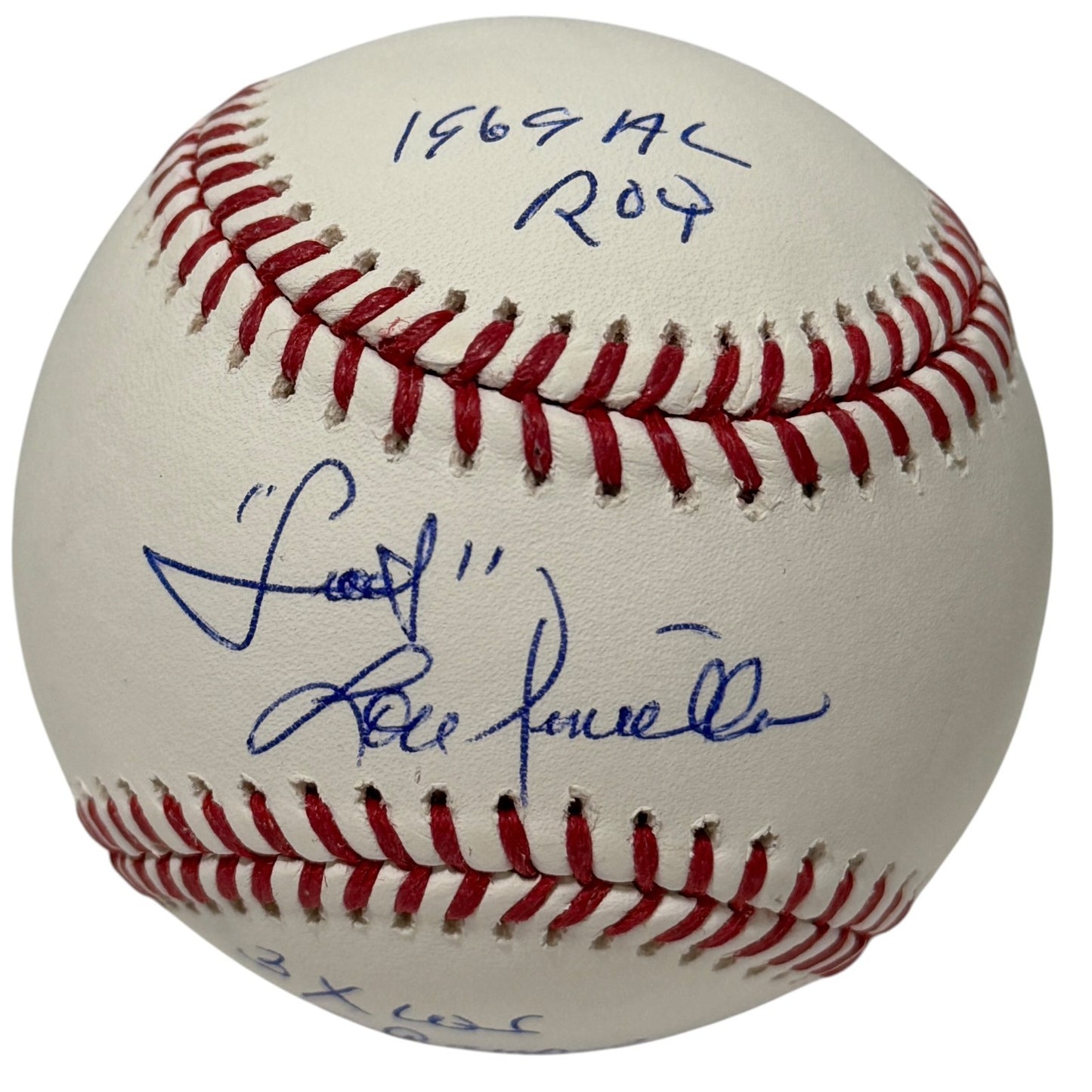 Lou Piniella Signed ROMLB Baseball with 4 Stat Inscriptions JSA