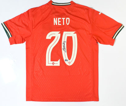 Pedro Neto Autographed Portugal National Team Home Jersey