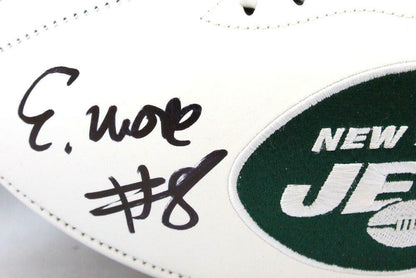 Elijah Moore Autographed New York Jets Black Logo Football