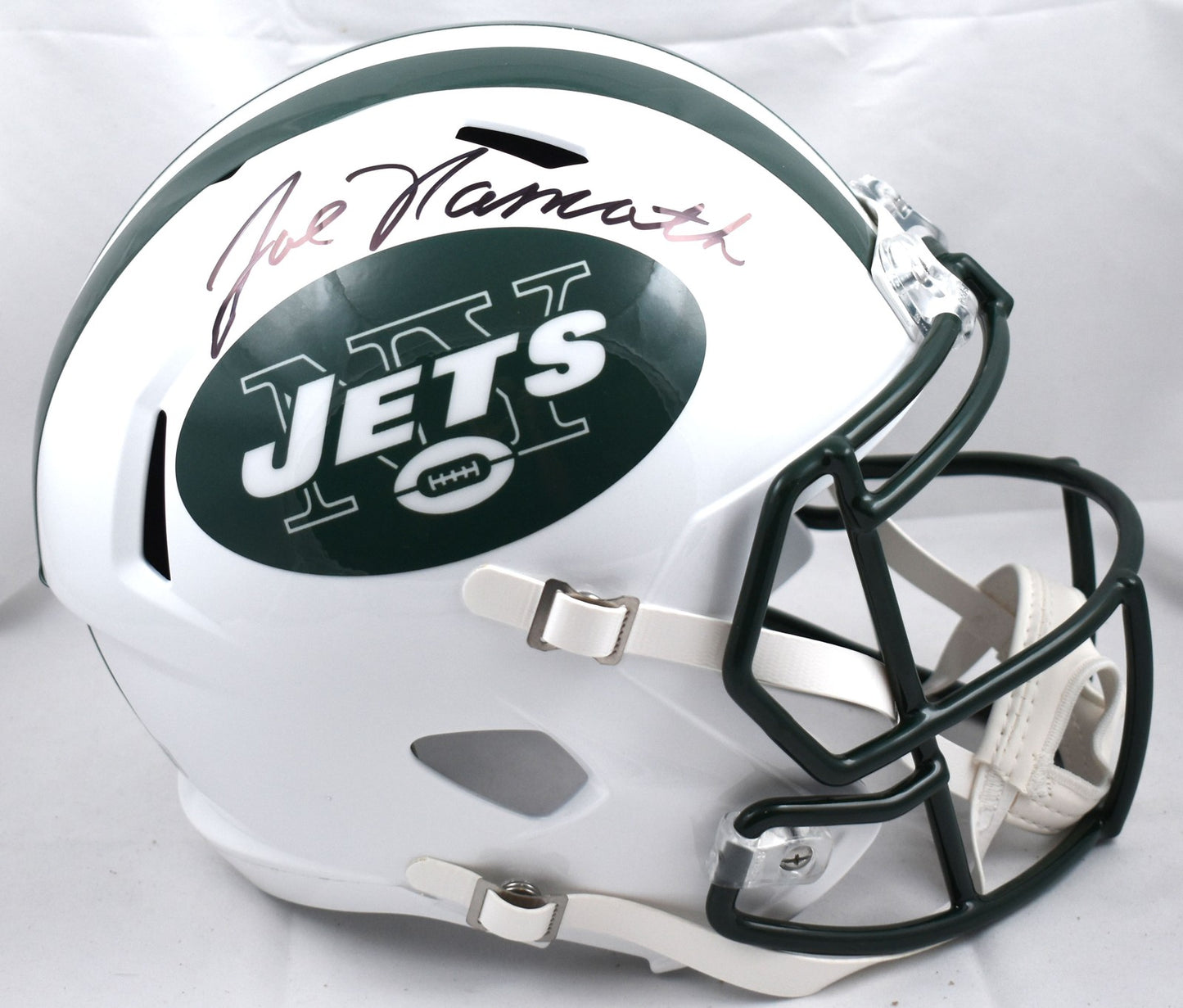 Joe Namath Signed New York Jets Full Size Riddell Speed Replica Helmet