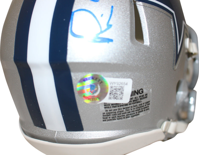 Michael Irvin Autographed Dallas Cowboys Speed Mini Helmet (Beckett)